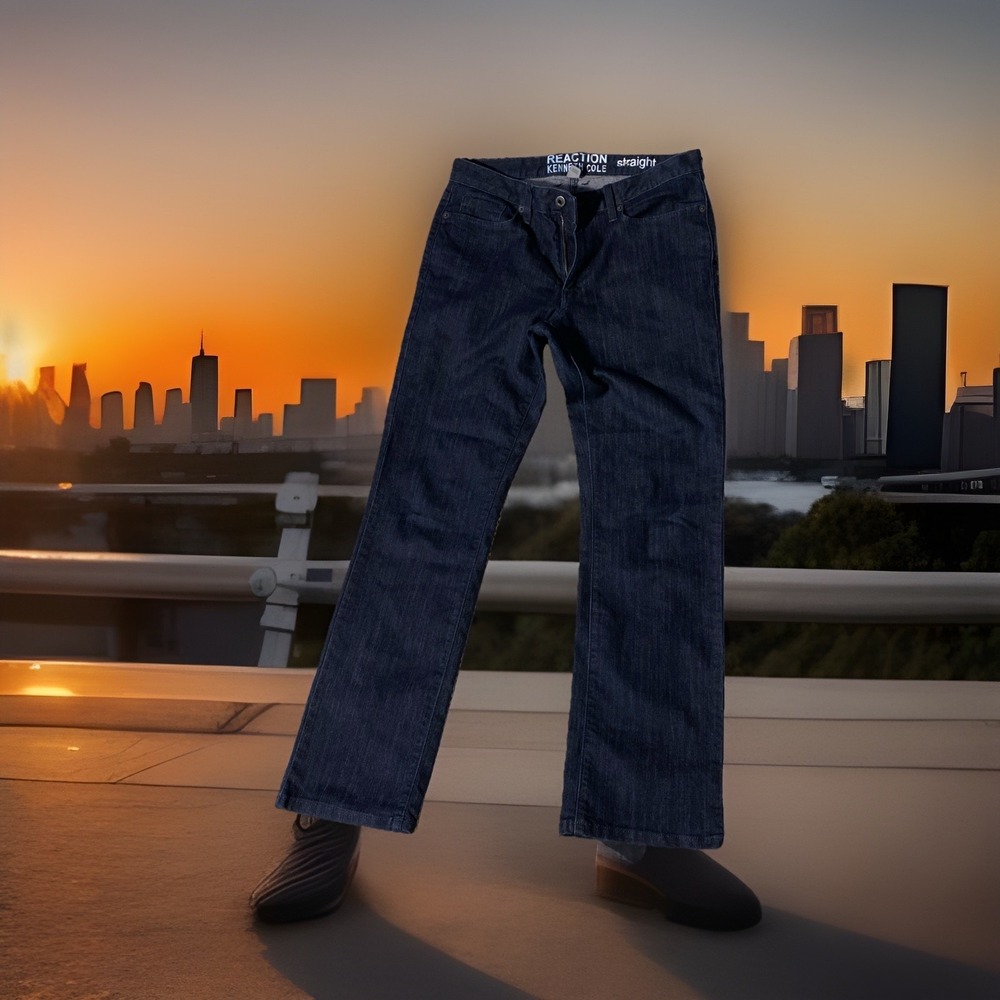 Kenneth Cole Mens Dark Wash Blue Jeans‎ 5- Pocket Size 30X30